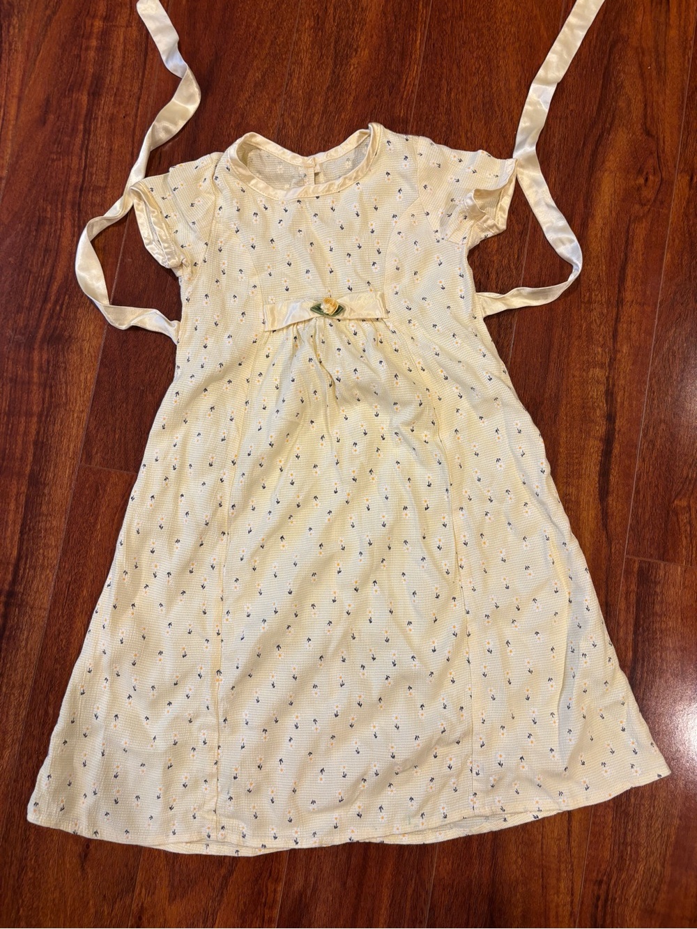 All That Jazz Cream Dress with Small Blue Floral Print